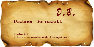 Daubner Bernadett névjegykártya