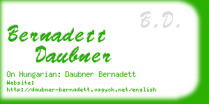 bernadett daubner business card